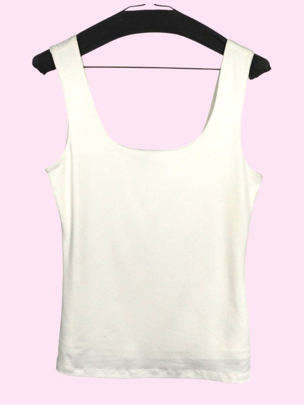 Dynamite White Tank Top Women’s Medium Scoop Neck Basic Fitted Essential
